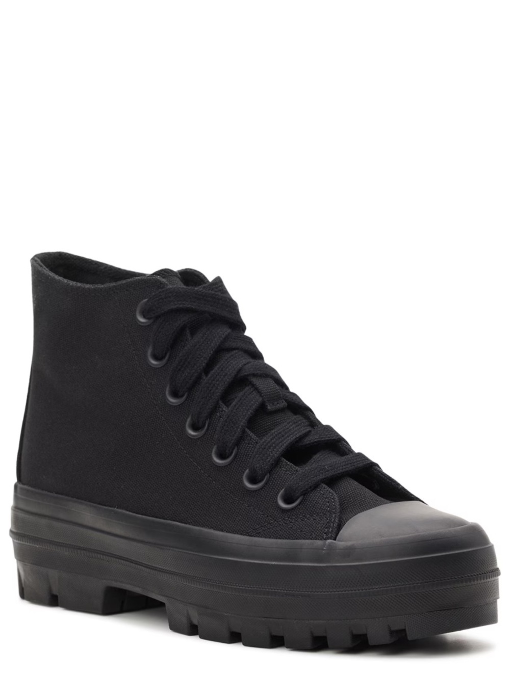No Boundaries Women's Shoes High Top Canvas Lug Sneakers